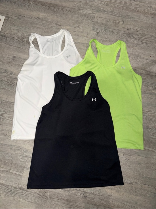 Under Armour Tops - Under Armour Women’s Racerback Tank Trio - Black, White, Lime Green